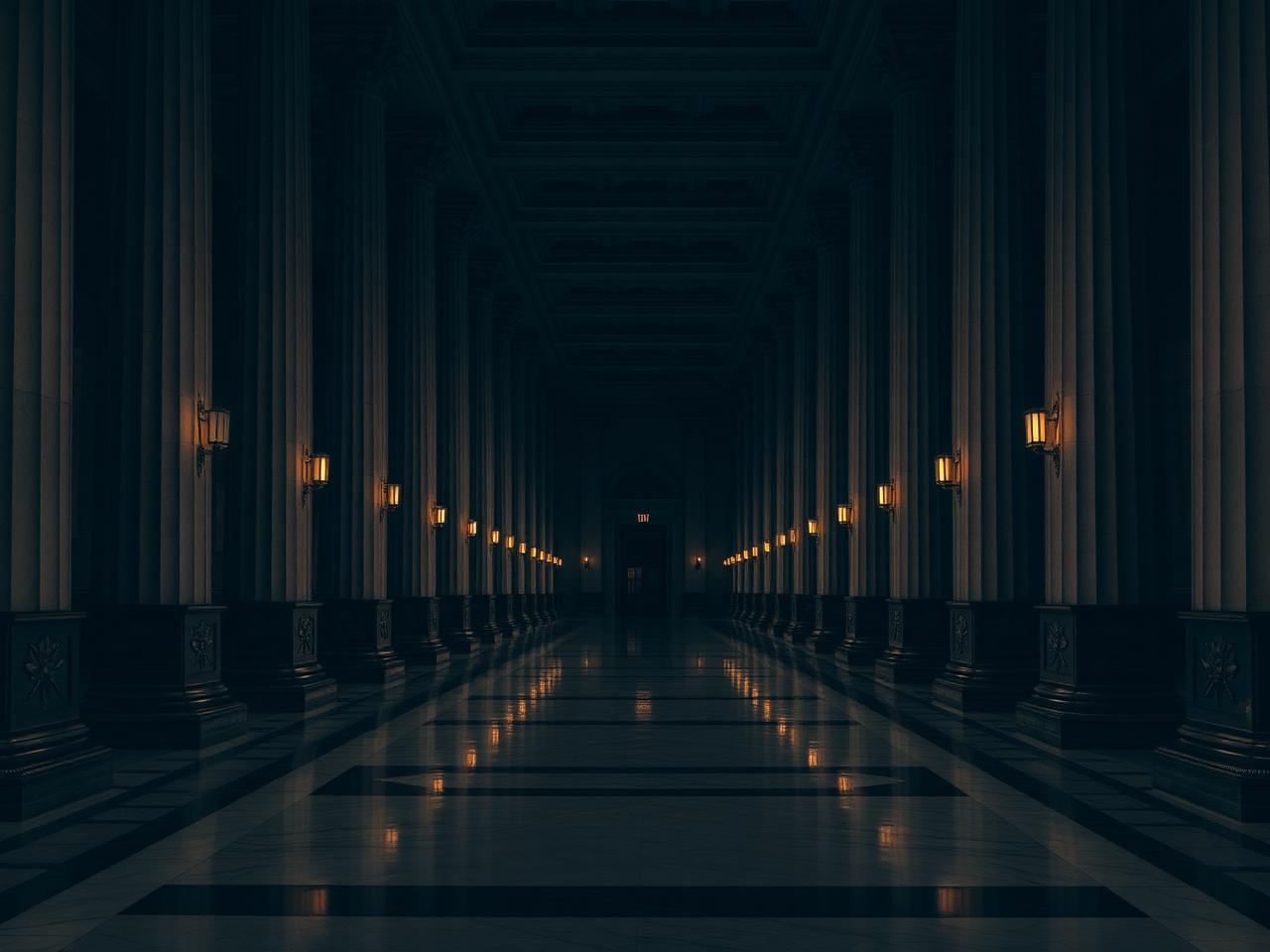 San Diego felony defense attorney: courthouse corridor at a Southern California Superior Court